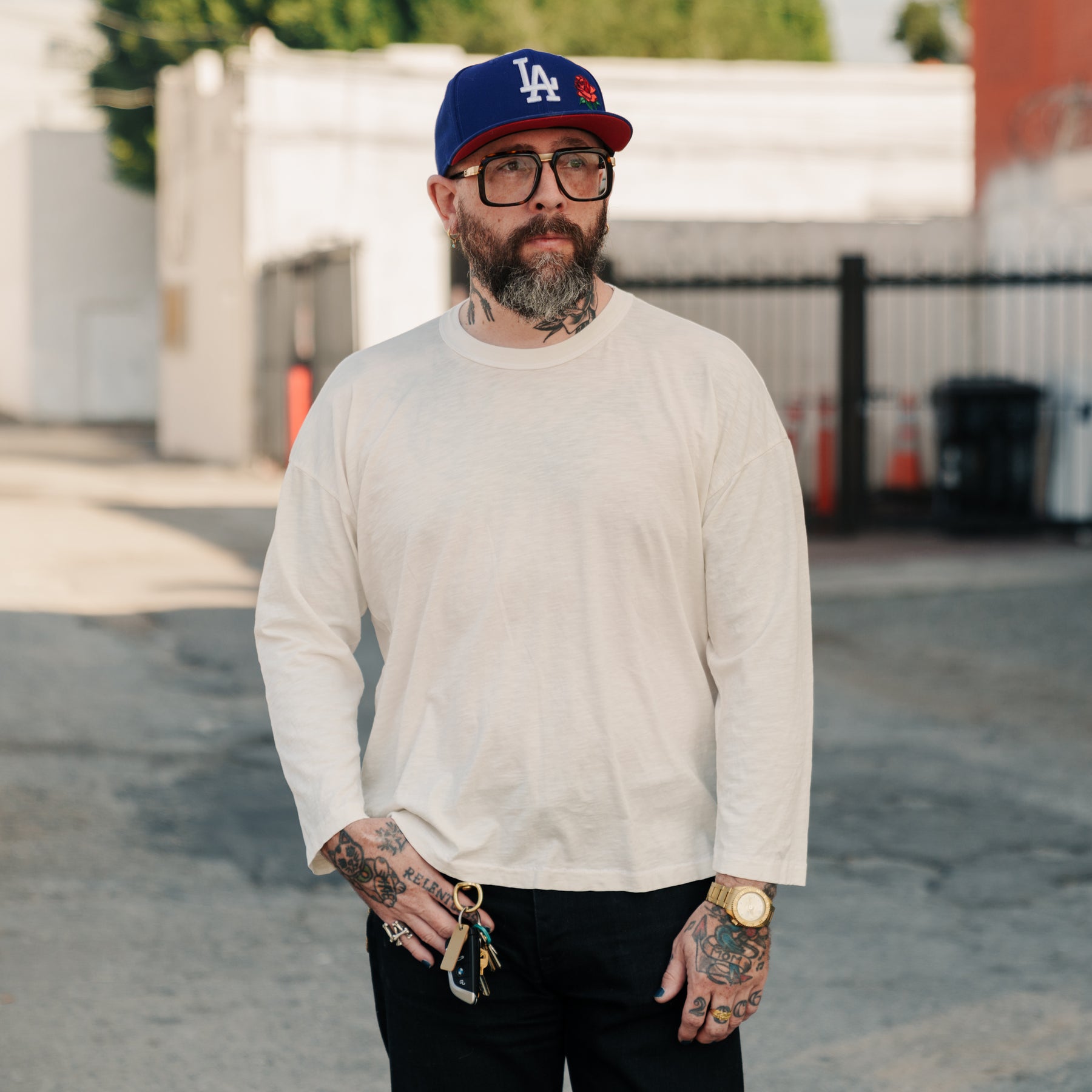 All-Time High Ultra Light Slub Knit Long Sleeve Tee Ivory