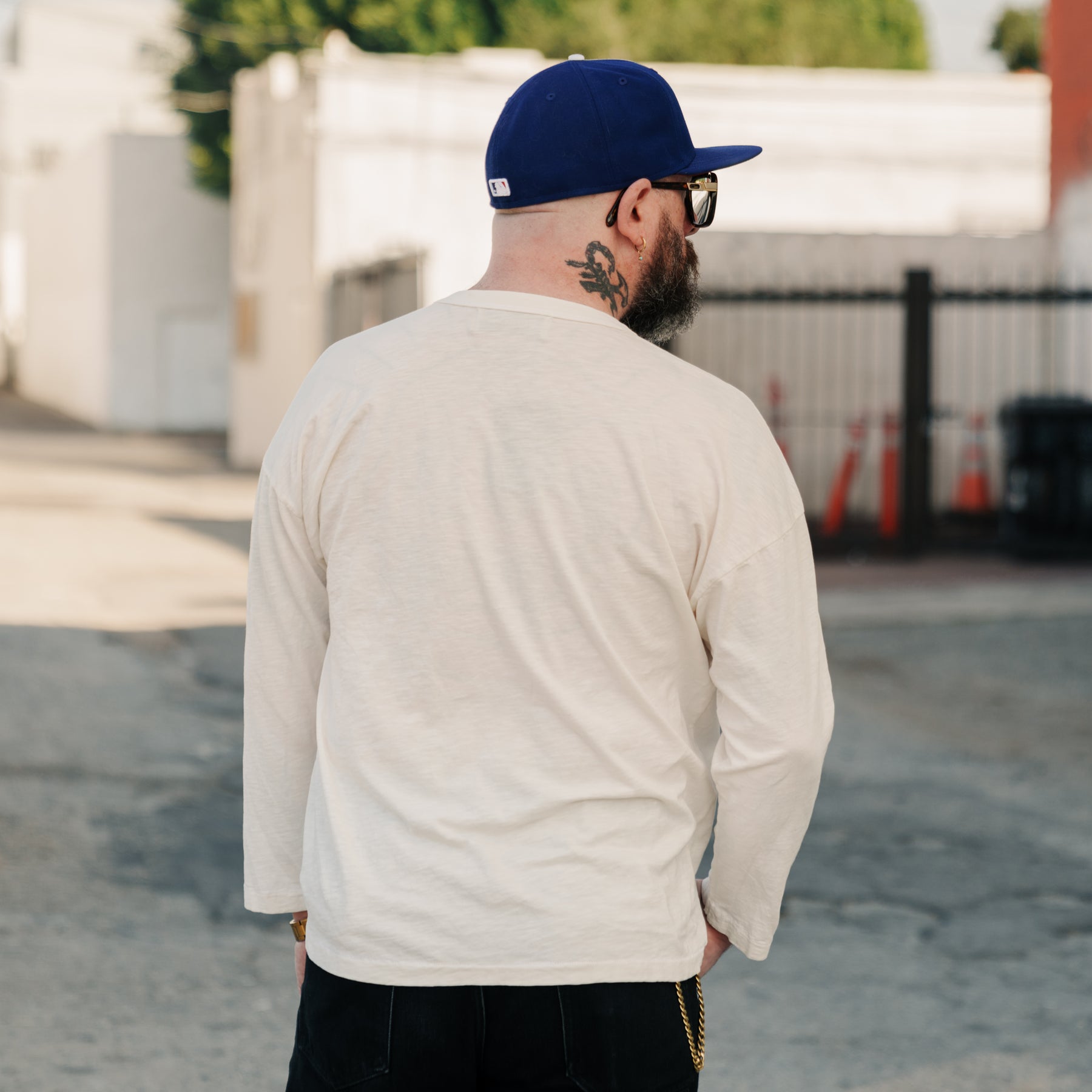 All-Time High Ultra Light Slub Knit Long Sleeve Tee Ivory