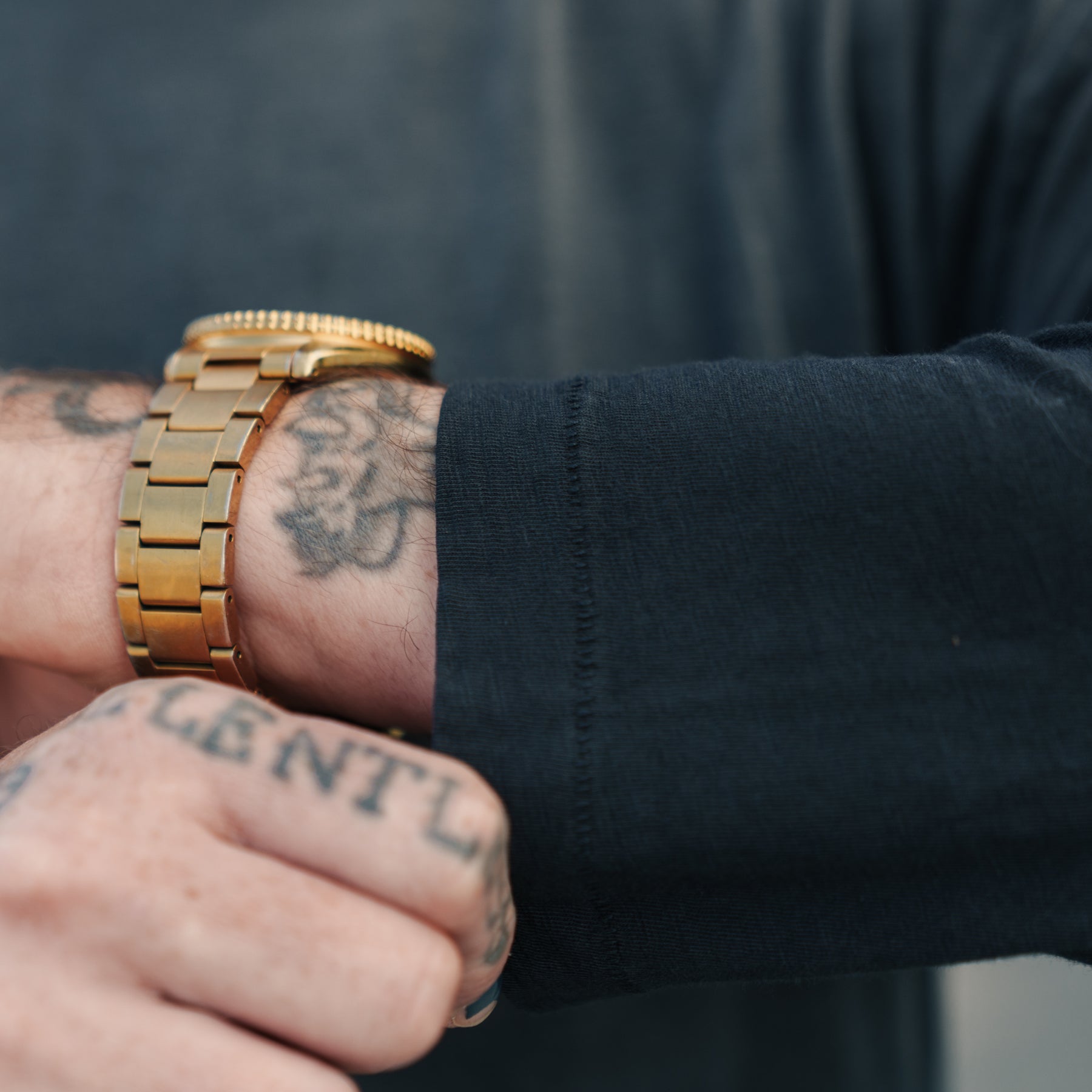 All-Time High Ultra Light Slub Knit Long Sleeve Tee Navy