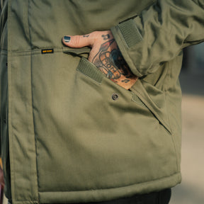 Iron Heart IHJ-154-OLV 8oz Sateen/ Primaloft Winter Parka Jacket Olive