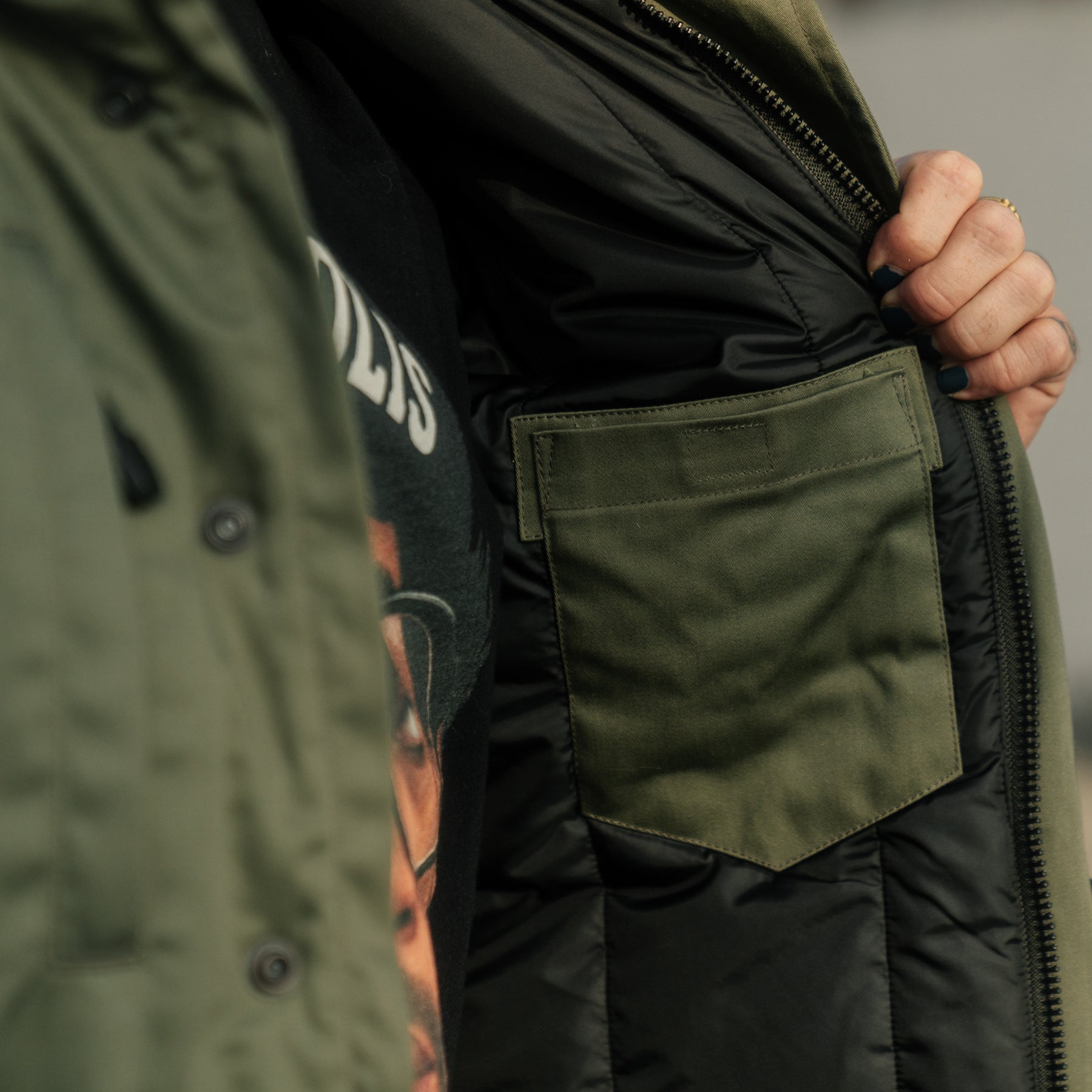 Iron Heart IHJ-154-OLV 8oz Sateen/ Primaloft Winter Parka Jacket Olive