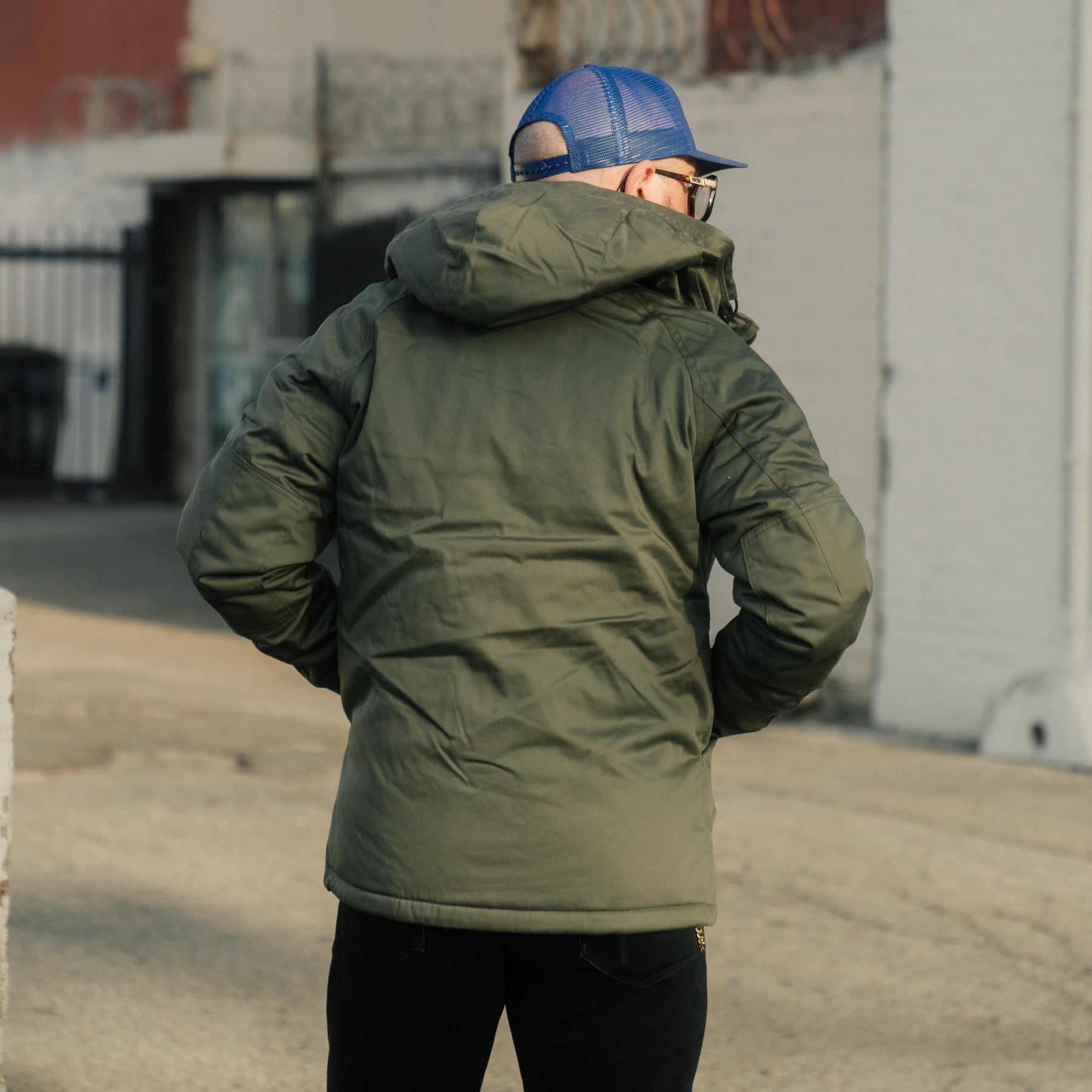 Iron Heart IHJ-154-OLV 8oz Sateen/ Primaloft Winter Parka Jacket Olive