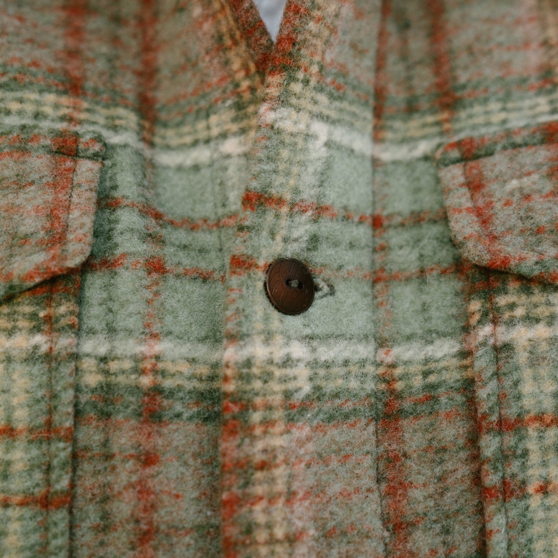 RRL Plaid Wool-Blend Workshirt Green/ Multi
