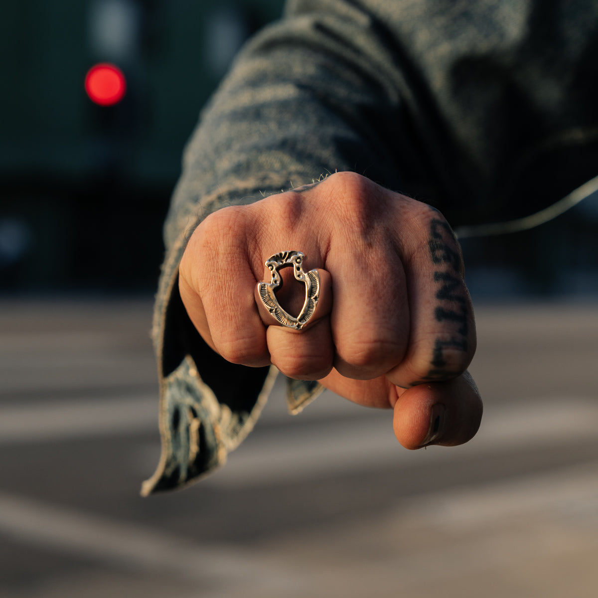 Mt. Hill Sterling Silver Signet Ring "Arrow"