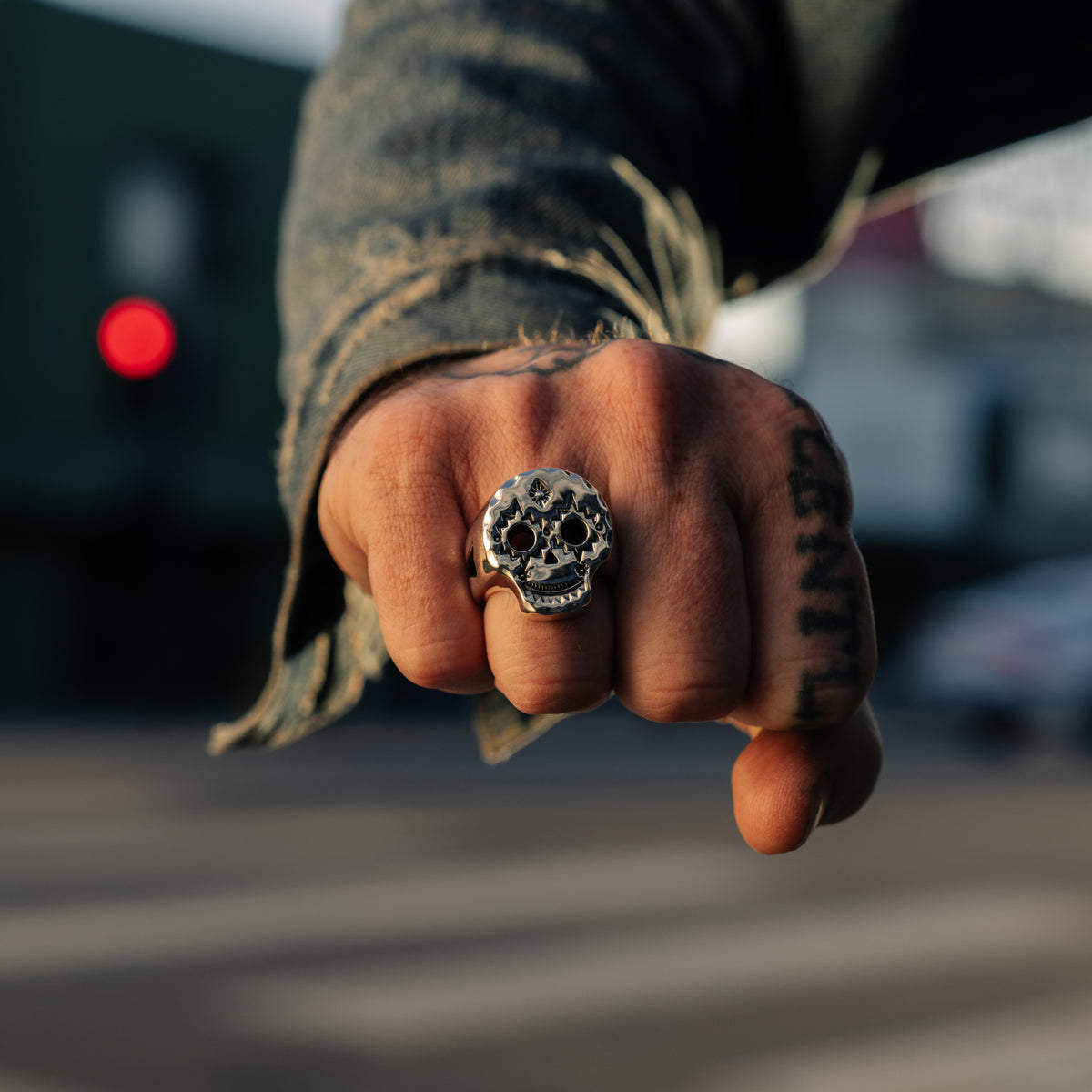 Mt. Hill Sterling Silver Signet Ring "Skull"