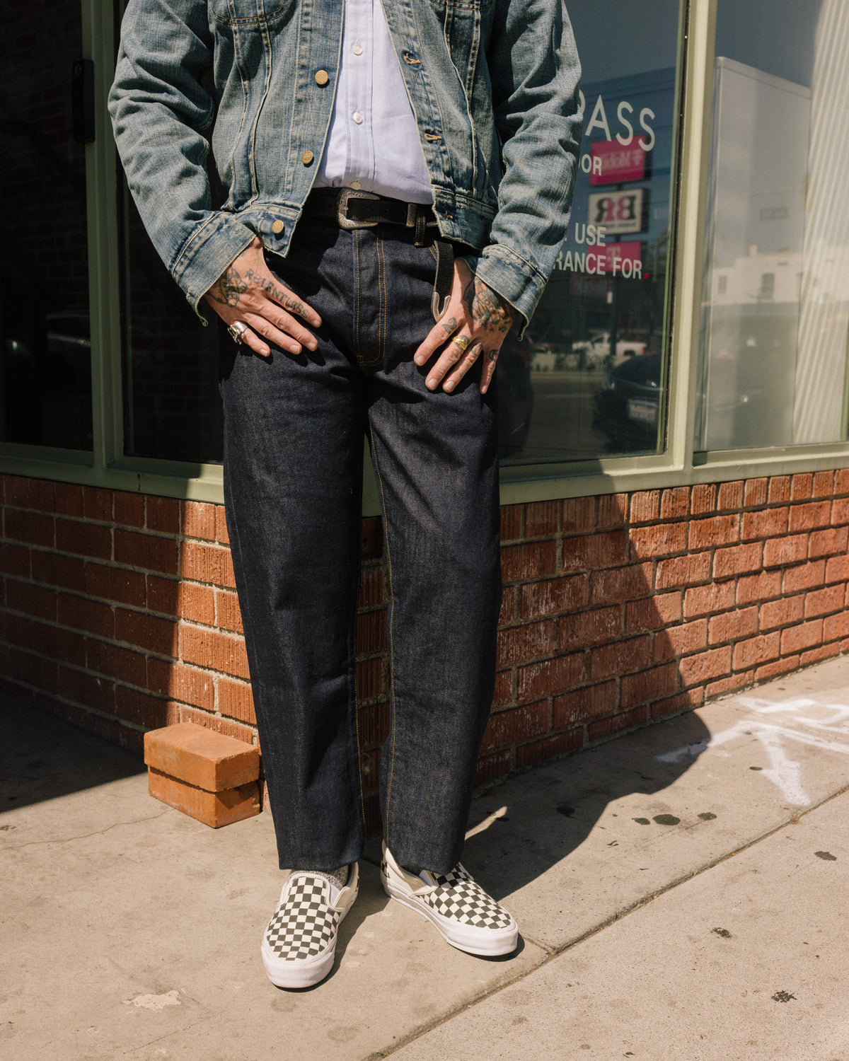 Aaron Levine New York 90's Washed Denim Jeans Rinse