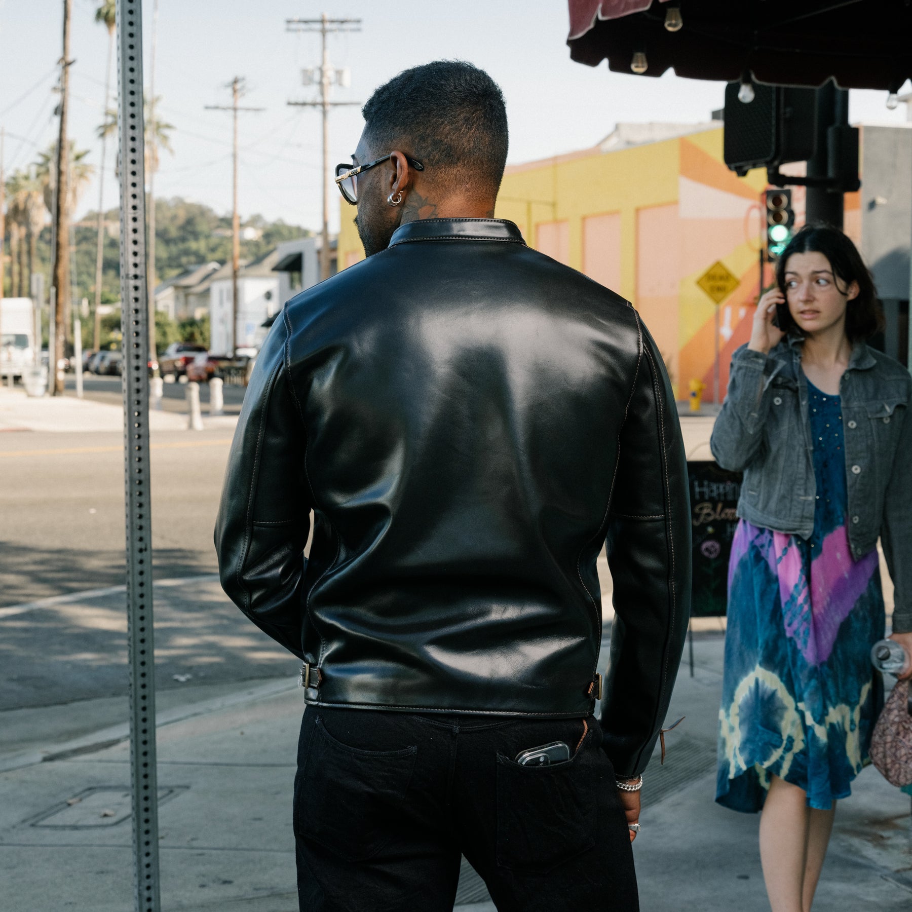 Y'2 Leather HR-01 Vintage Horse Single Riders Jacket Black