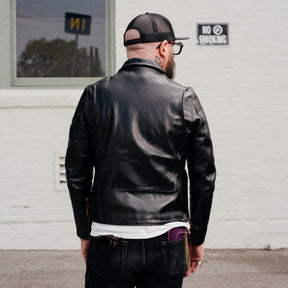 Double Helix Deviant Horsehide Motorcycle Jacket Teacore Black