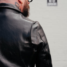 Double Helix Deviant Horsehide Motorcycle Jacket Teacore Black