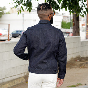 Iron Heart IHJ-122-IND 14oz Broken Twill Selvedge Denim Work Jacket Indigo
