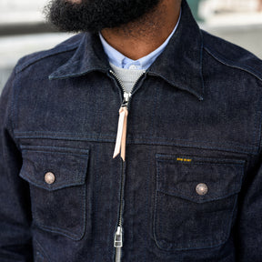 Iron Heart IHJ-122-IND 14oz Broken Twill Selvedge Denim Work Jacket Indigo