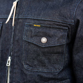 Iron Heart IHJ-122-IND 14oz Broken Twill Selvedge Denim Work Jacket Indigo