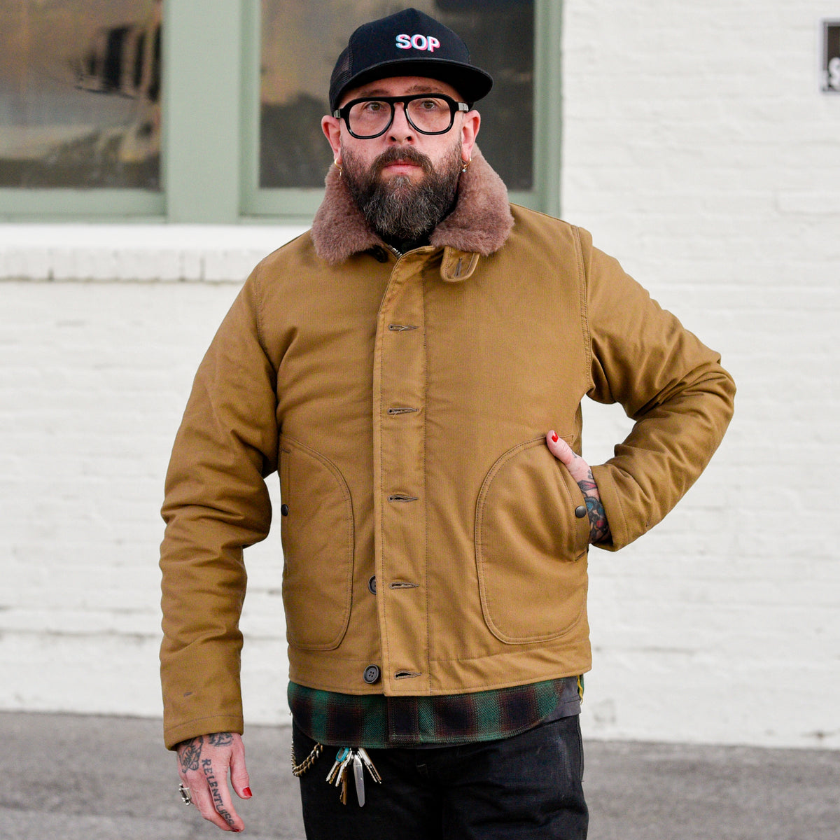 Iron Heart IHM-35-KHA Whipcord N-1 Deck Jacket Khaki