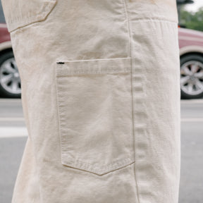 Schaeffer's Garment Hotel 14oz Dirty White Destroyed Carpenter Pant