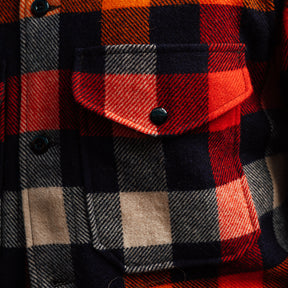 RRL Plaid Wool Shirt Jacket Orange Multi