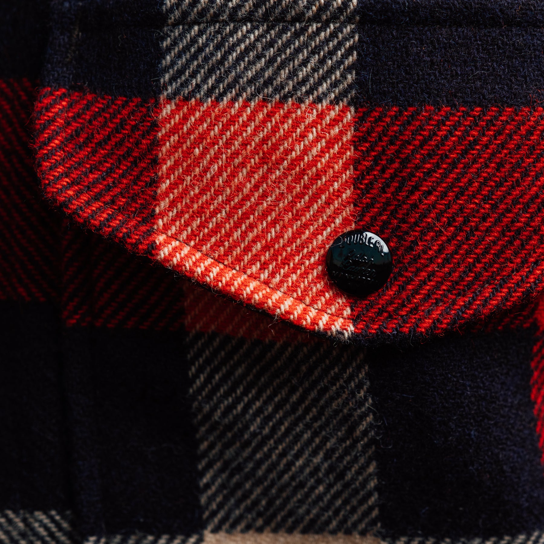 RRL Plaid Wool Shirt Jacket Orange Multi