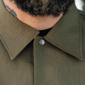 Iron Heart IHSH-286-OLV Ripstop Short Sleeved Mechanic Shirt Olive