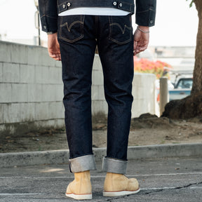 Iron Heart IH-555SBR-14 14oz Broken Twill Selvedge Denim Super Slim Jeans Indigo