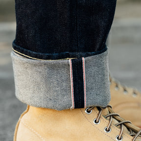 Iron Heart IH-555SBR-14 14oz Broken Twill Selvedge Denim Super Slim Jeans Indigo