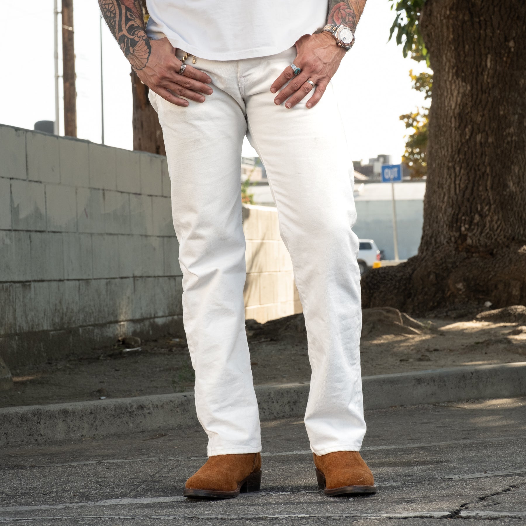 Schaeffer's Garment Hotel x SOP 103 Tall Straight Jean White