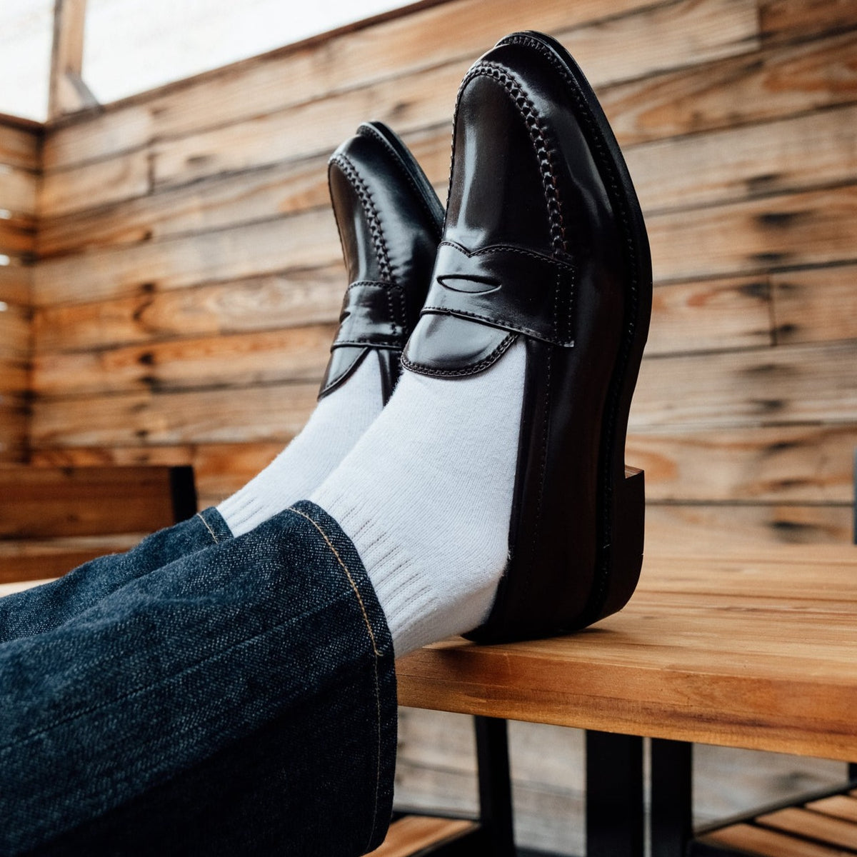 Alden 987 Handsewn Penny Loafer Black Shell Cordovan