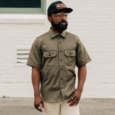 Rogue Territory Field Shirt 9oz Olive Selvedge Twill