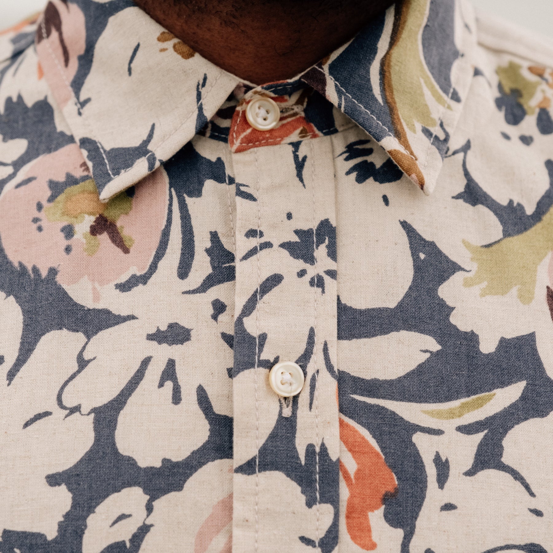 Rogue Territory Oxford Shirt Plum Floral Linen FINAL SALE