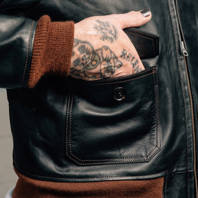 Double Helix x Snake Oil Provisions Virgil G-1 Flight Jacket Black Teacore