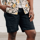 Rogue Territory Fatigue Shorts 12oz Indigo x Black Denim