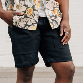 Rogue Territory Fatigue Shorts 12oz Indigo x Black Denim
