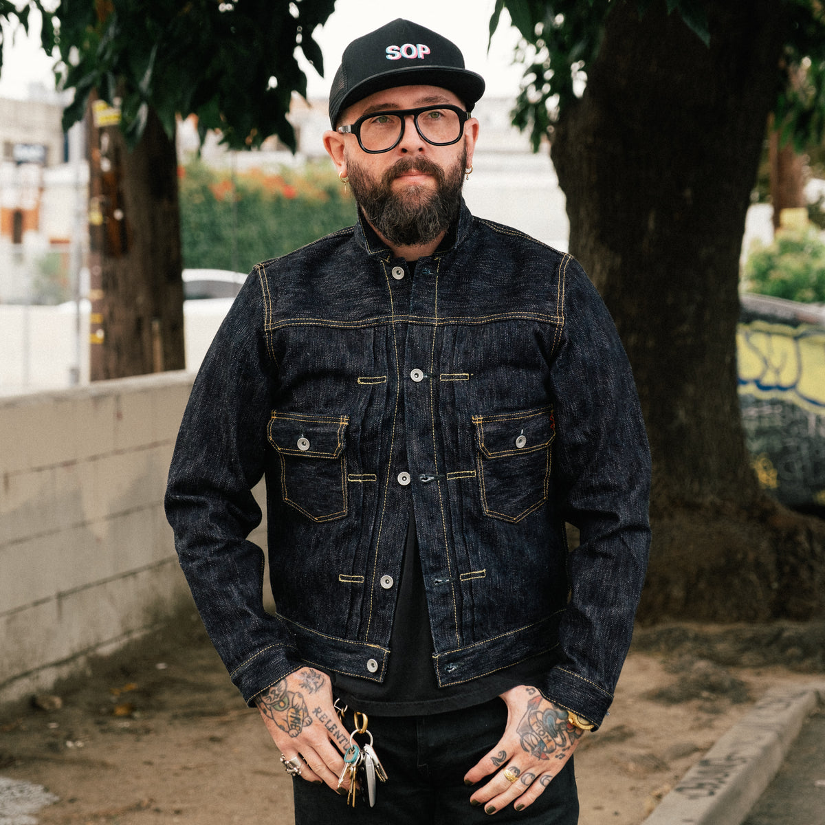 Iron Heart IHJ-507-SLB 16oz Slubby Selvedge Denim Type II Jacket Indig