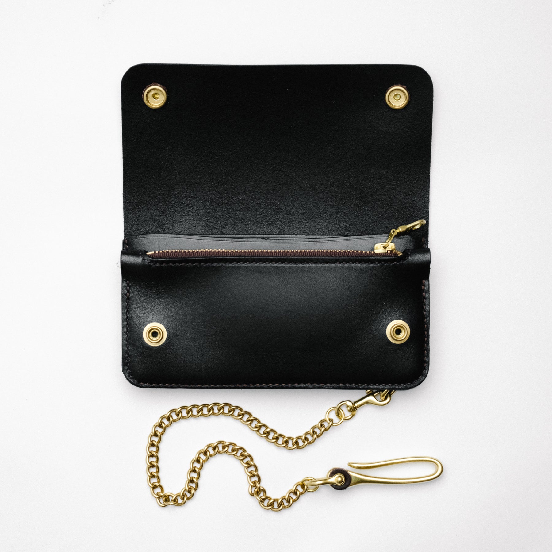The Black Acre Tracker Wallet Black English Bridle Leather