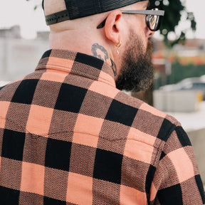 The Flat Head Block Check Western Shirt Pink/ Black (SOP Exclusive)