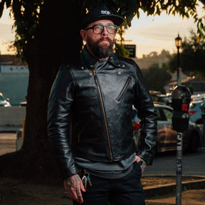Double Helix x Snake Oil Provisions Deviant LAW Motorcycle Jacket Black