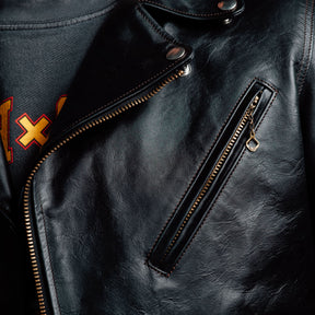 Double Helix x Snake Oil Provisions Deviant LAW Motorcycle Jacket Black
