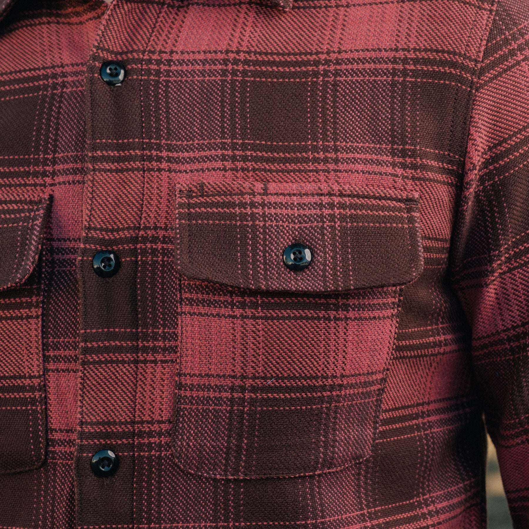 Rogue Territory Field Shirt Raspberry Plaid FINAL SALE