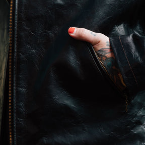 Double Helix x Snake Oil Provisions Deviant LAW Motorcycle Jacket Black