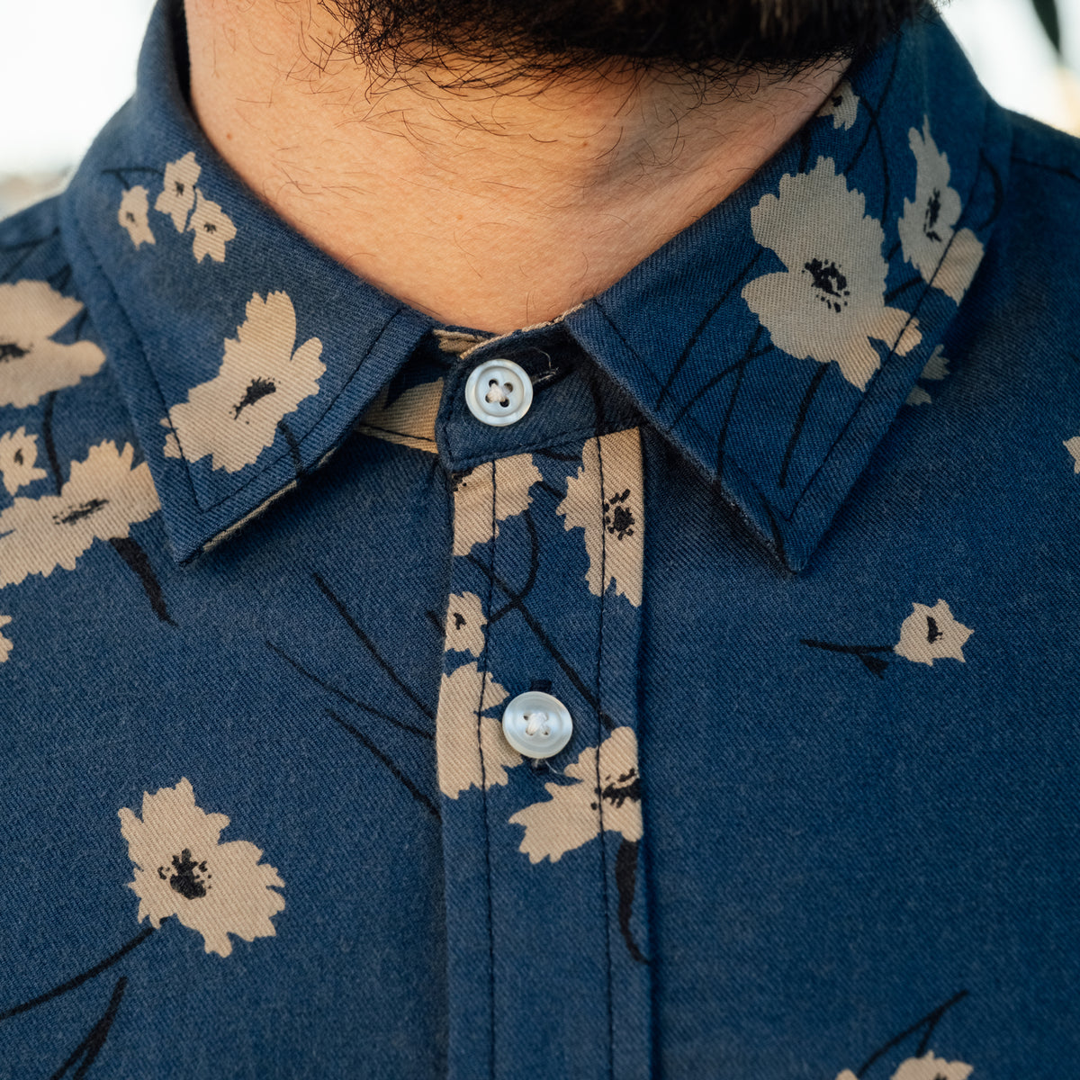 Rogue Territory Oxford Shirt Blue Floral FINAL SALE