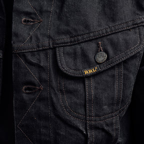 RRL Denim Trucker Jacket Worn in Black Wash