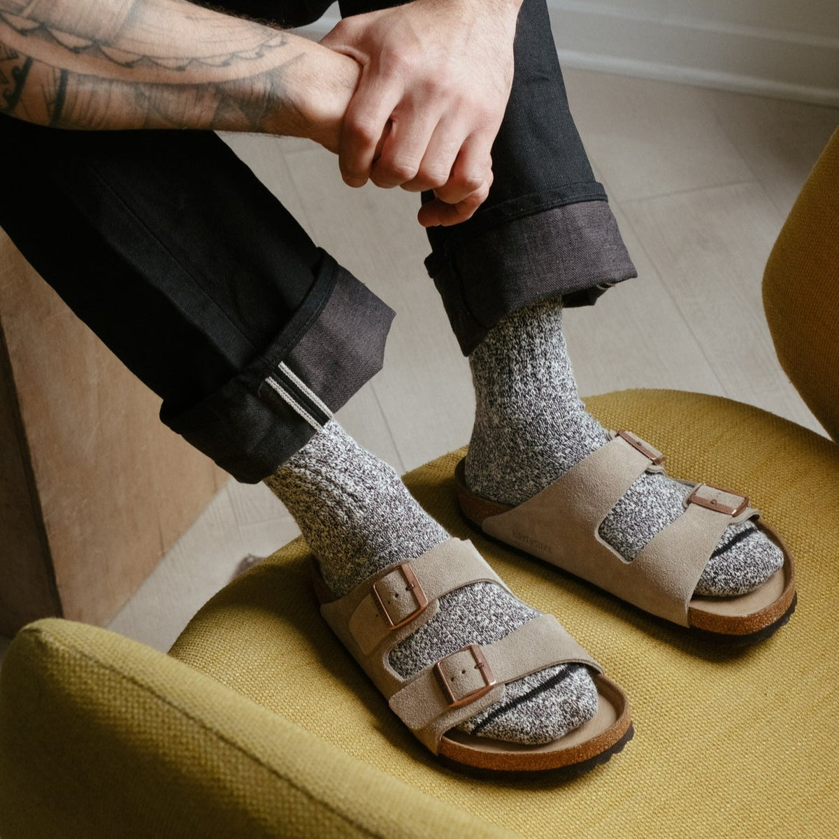 Birkenstock Arizona Soft Footbed Suede Leather Taupe FINAL SALE