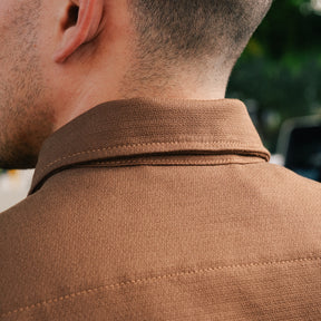 Rogue Territory Oxford Overshirt Brushed Brown FINAL SALE