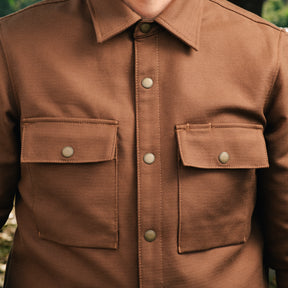 Rogue Territory Oxford Overshirt Brushed Brown FINAL SALE