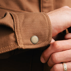 Rogue Territory Oxford Overshirt Brushed Brown FINAL SALE