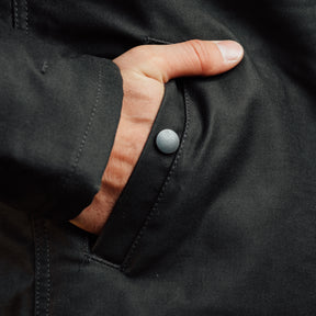 Iron Heart IHM-37-BLK Oiled Whipcord N1 Deck Jacket Black