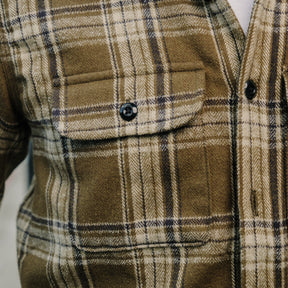 Rogue Territory Field Shirt Olive Plaid Flannel