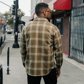 Rogue Territory Field Shirt Olive Plaid Flannel