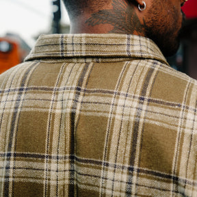 Rogue Territory Field Shirt Olive Plaid Flannel