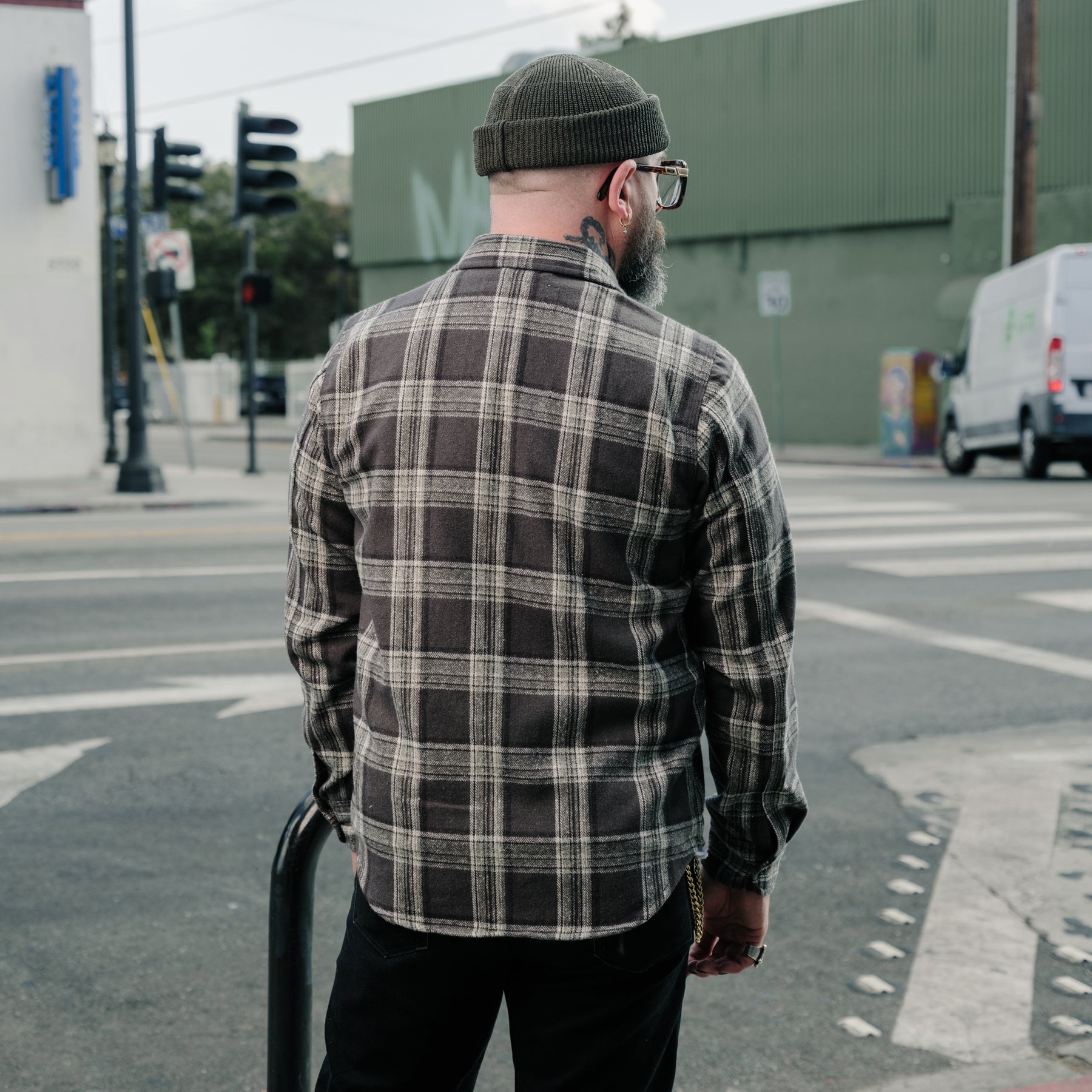 Rogue Territory Field Shirt Grey Plaid Flannel