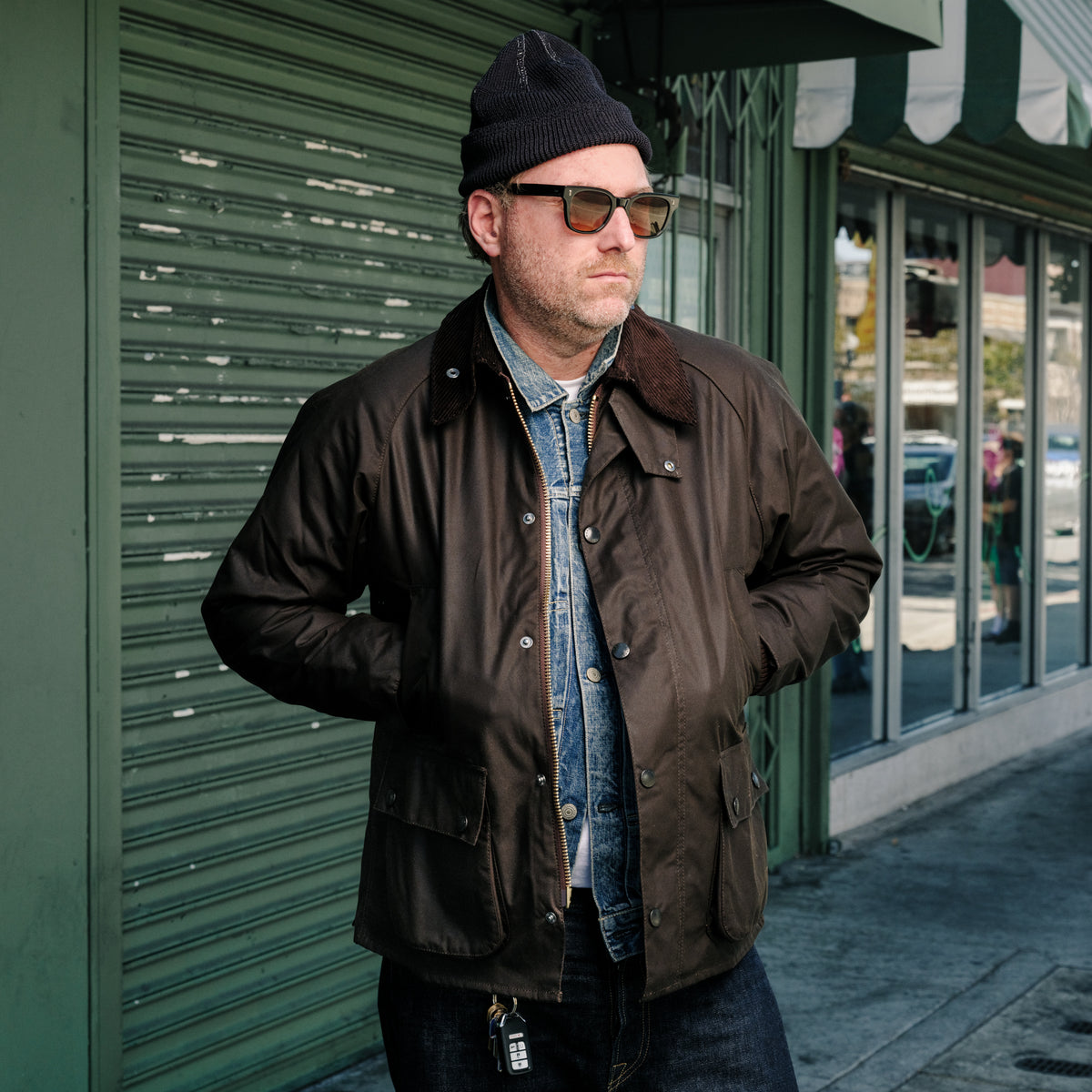 ジャケット・アウター Barbour BEDALE OLIVE 42 2000010467143 Barbour Classic Bedale® Wax Jacket in Olive - Mildblend