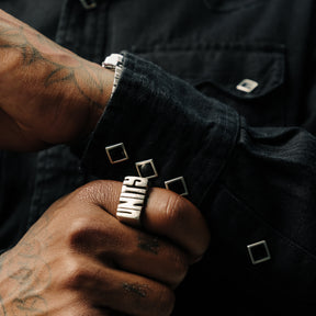 RRL Slim Fit Denim Western Shirt Black